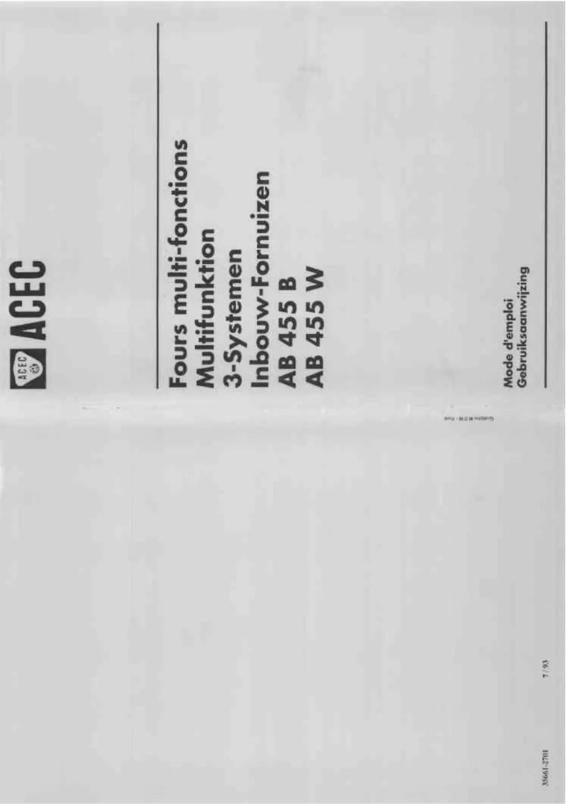 Page n°1 - Manuel utilisateur Acec AB 455