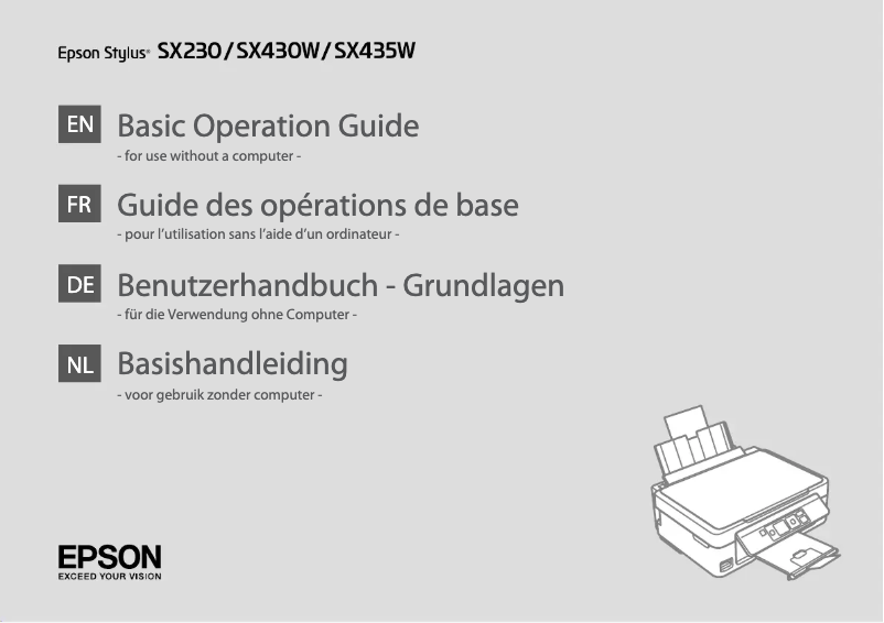 Página 1 del manual Manual de usuario Epson Stylus SX430W