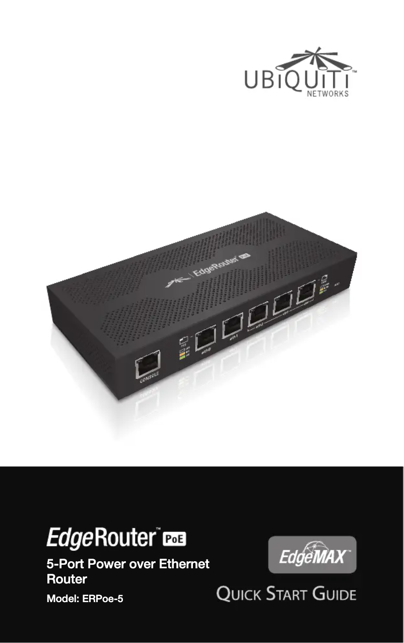 Page 1 de la notice Manuel utilisateur Ubiquiti Networks EdgeRouter PoE