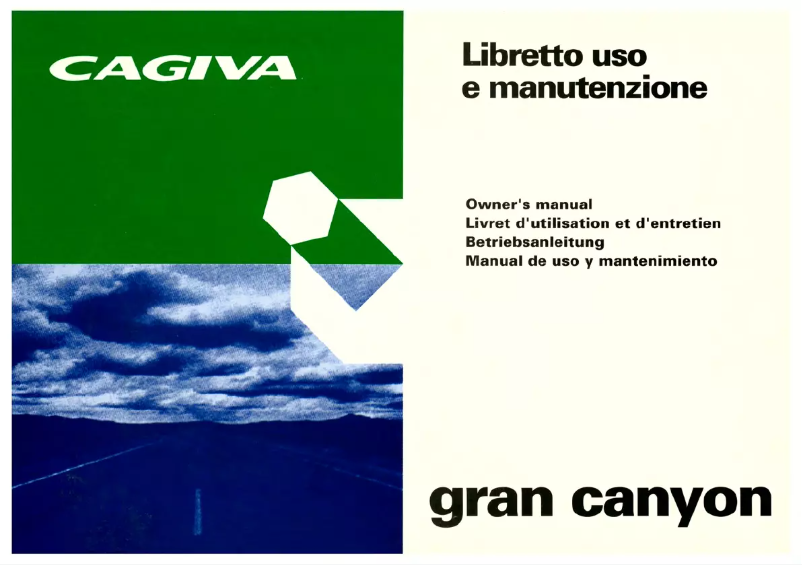 Page 1 de la notice Manuel utilisateur Cagiva Gran Canyon 900 (2000)