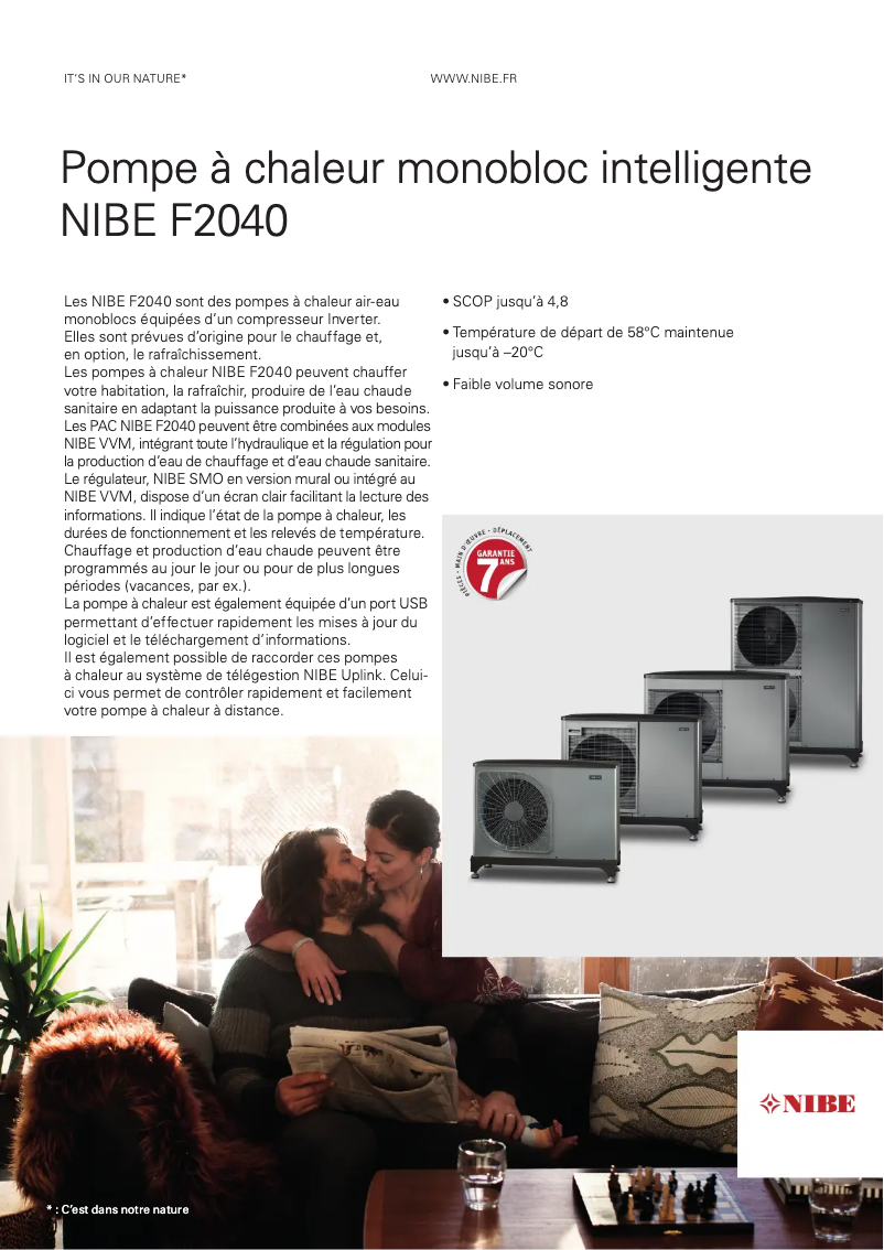 Página 1 del manual Folleto Nibe F2040-16