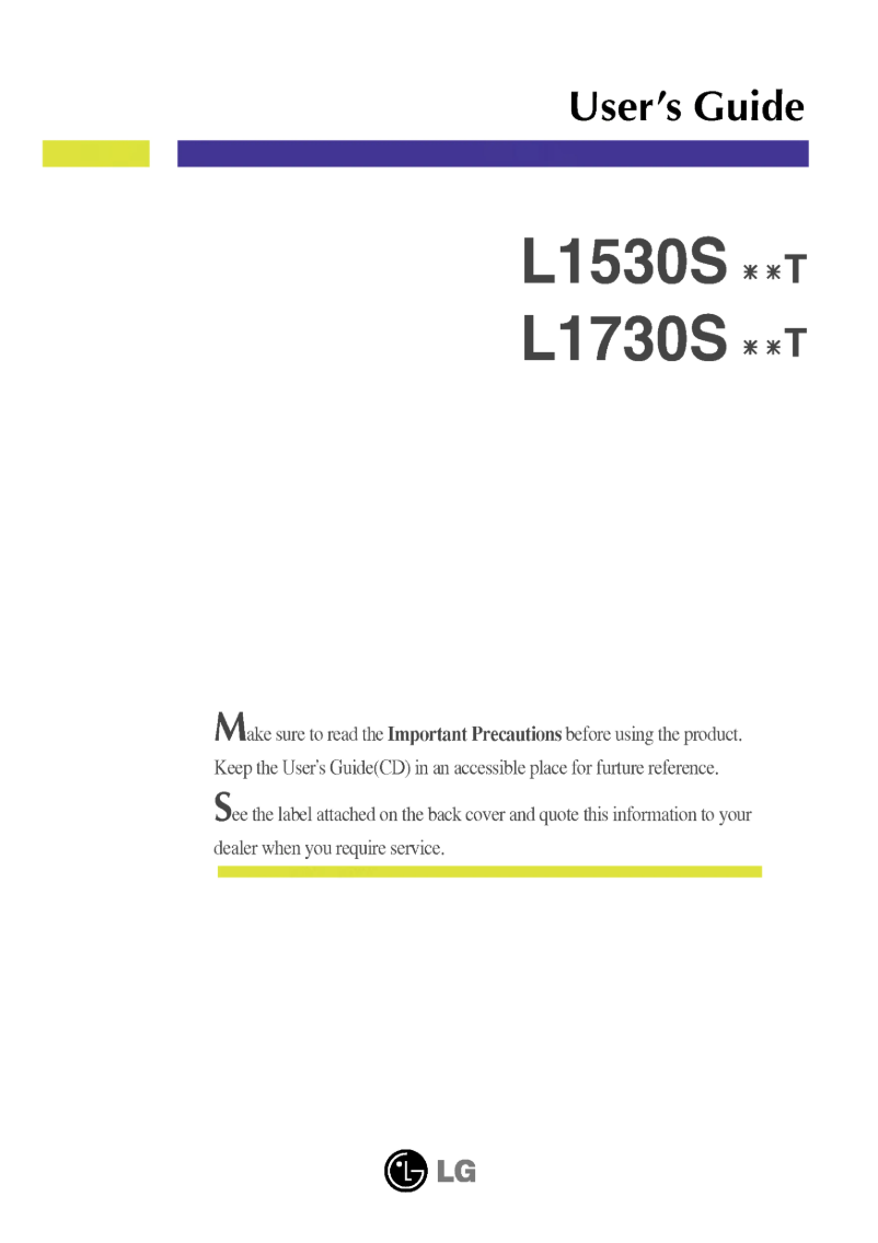 Página 1 del manual Manual de usuario LG L1530SBNT
