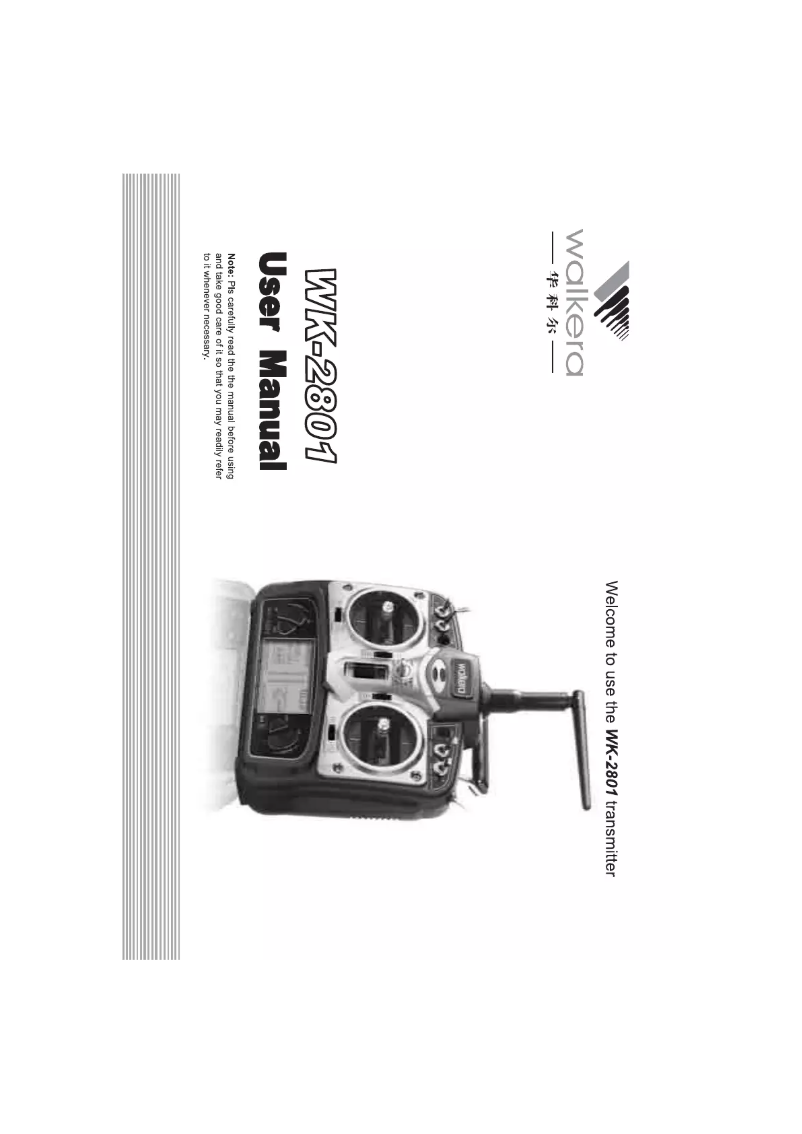 Page n°1 - Manuel utilisateur Walkera WK-2801