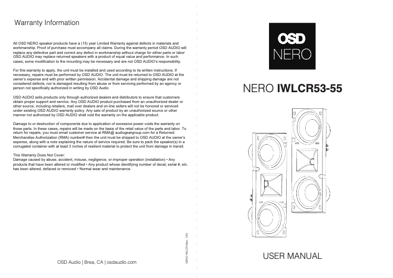 Image de la première page du manuel de l'appareil Nero WLCR53