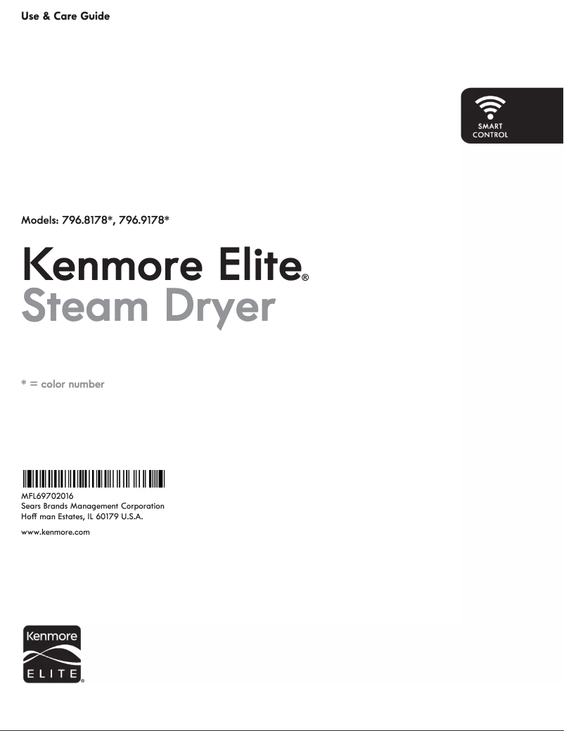 Page 1 de la notice Manuel utilisateur Kenmore 796.81782