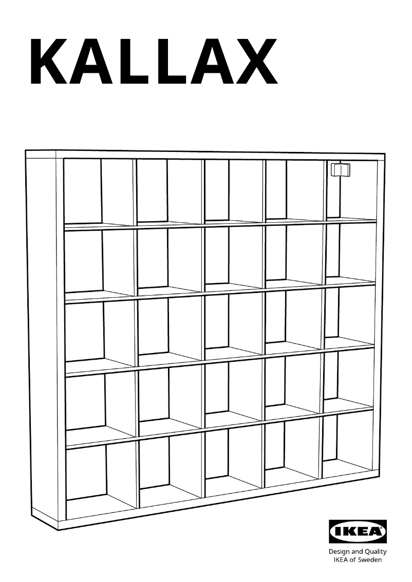 Image de la première page du manuel de l'appareil KALLAX 103.256.78