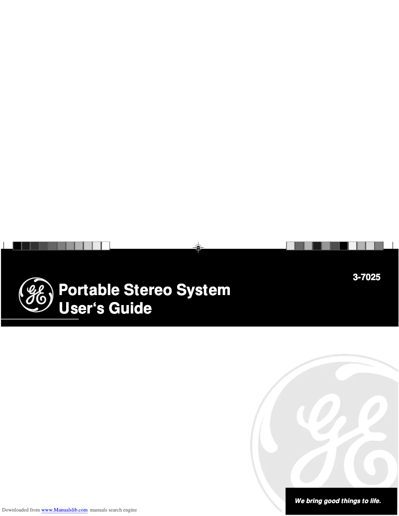 Page n°1 - Manuel utilisateur GE 3-7025