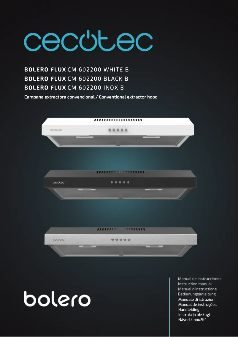 Page 1 of the manual User Manual Cecotec Flux CM 603500