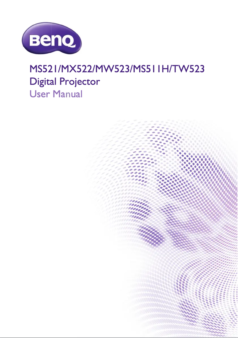 Page n°1 - Manuel utilisateur BenQ MS511H