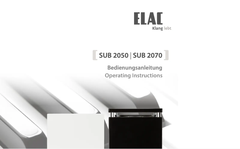 Image de la première page du manuel de l'appareil SUB 2070
