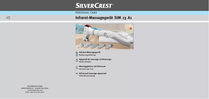 Page 1 de la notice Manuel utilisateur Sanitas SilverCrest SIM 13 A1