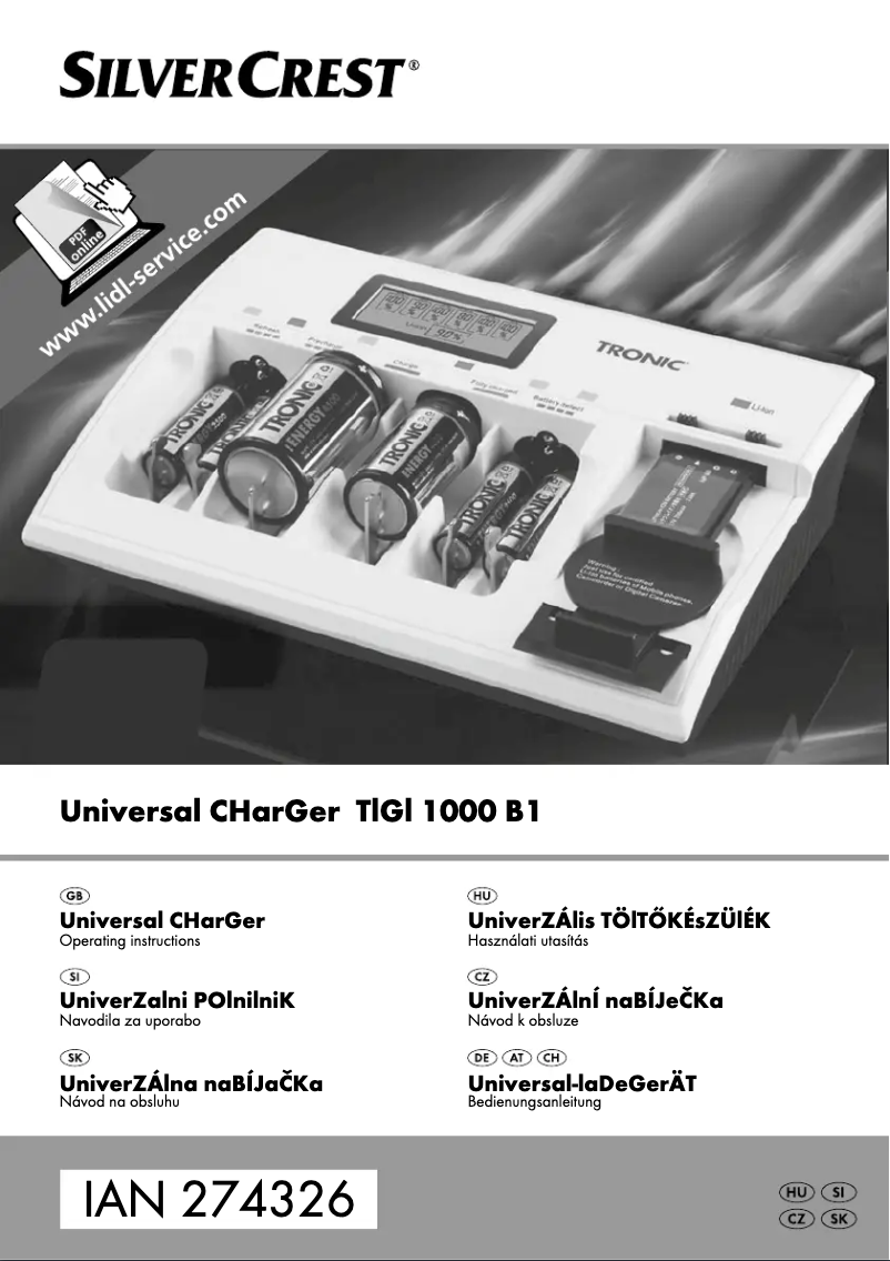 Page 1 de la notice Manuel utilisateur Tronic TLGL 1000 A1