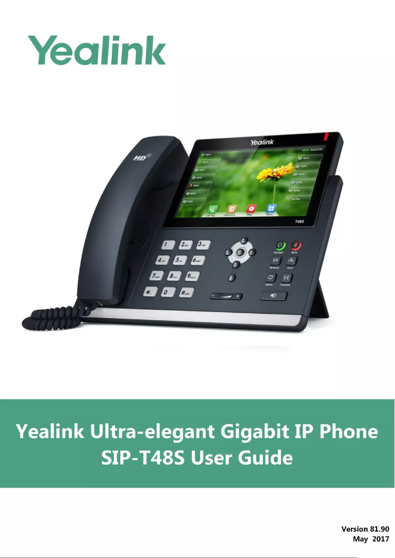 Imagen de la primera página del manual del dispositivo SIP-T48S