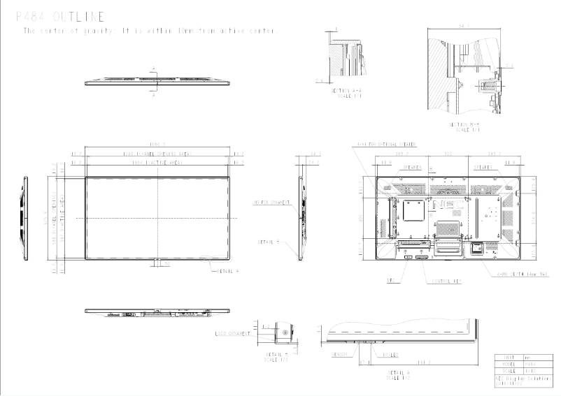 Página 1 del manual Dibujo técnico NEC MultiSync P484