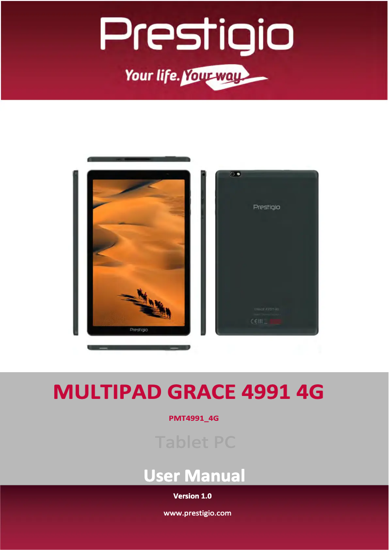 Page n°1 - Manuel utilisateur Prestigio MultiPad Grace 4991 4G
