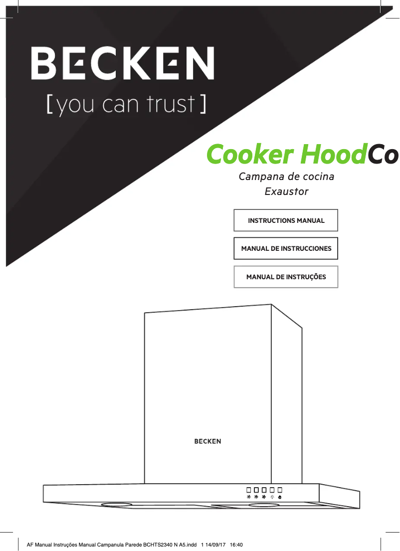 Image de la première page du manuel de l'appareil BCHTS2340N