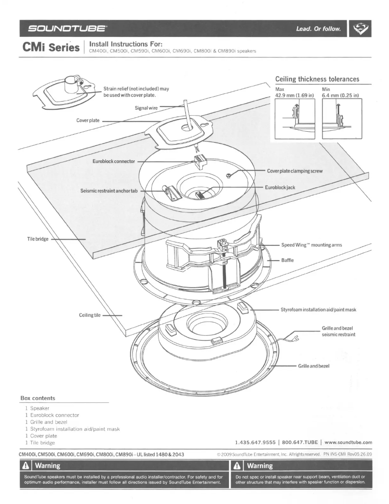 Page 1 de la notice Manuel utilisateur SoundTube CM690i