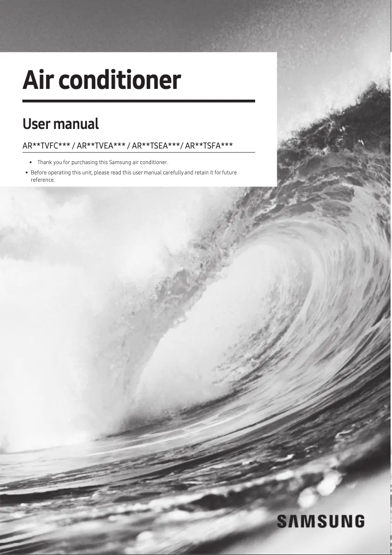 Image de la première page du manuel de l'appareil AR18TSEAAWKXZS