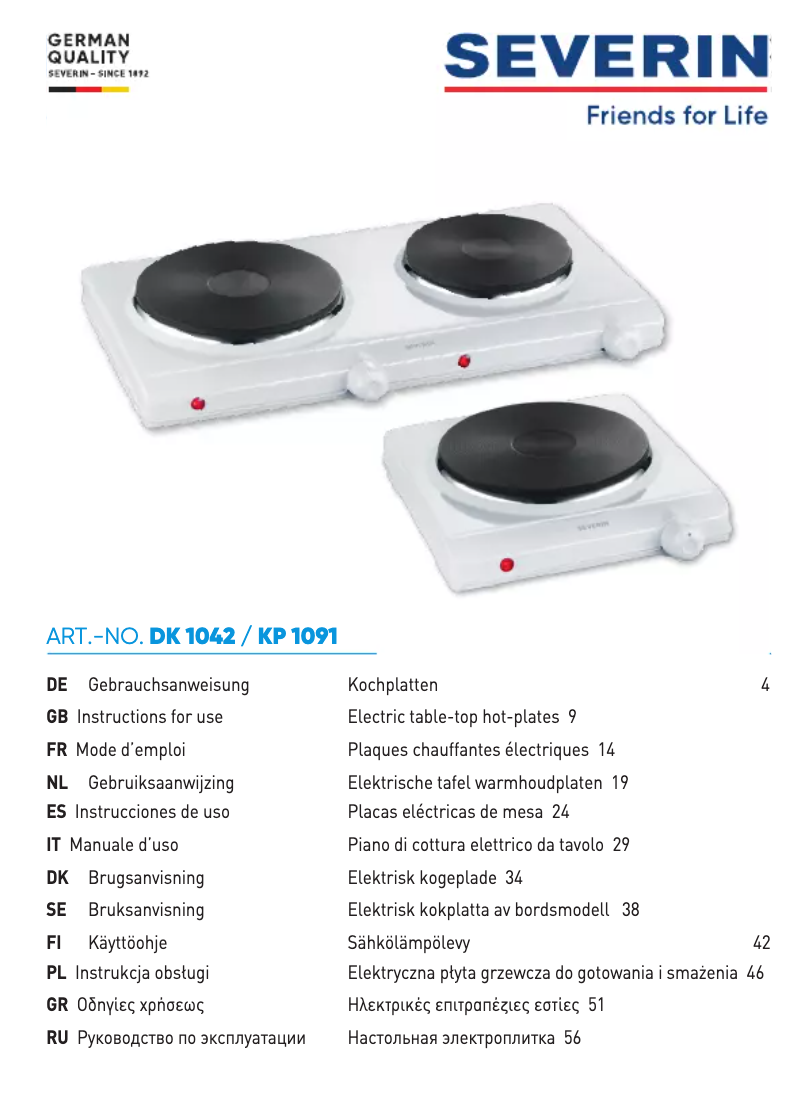 Página 1 del manual Manual de usuario Severin KP 1091