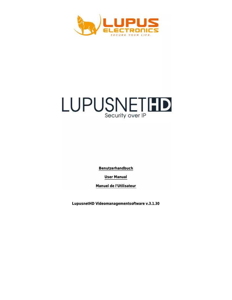 Page n°1 - Manuel utilisateur Lupus Electronics LE932 Plus PoE