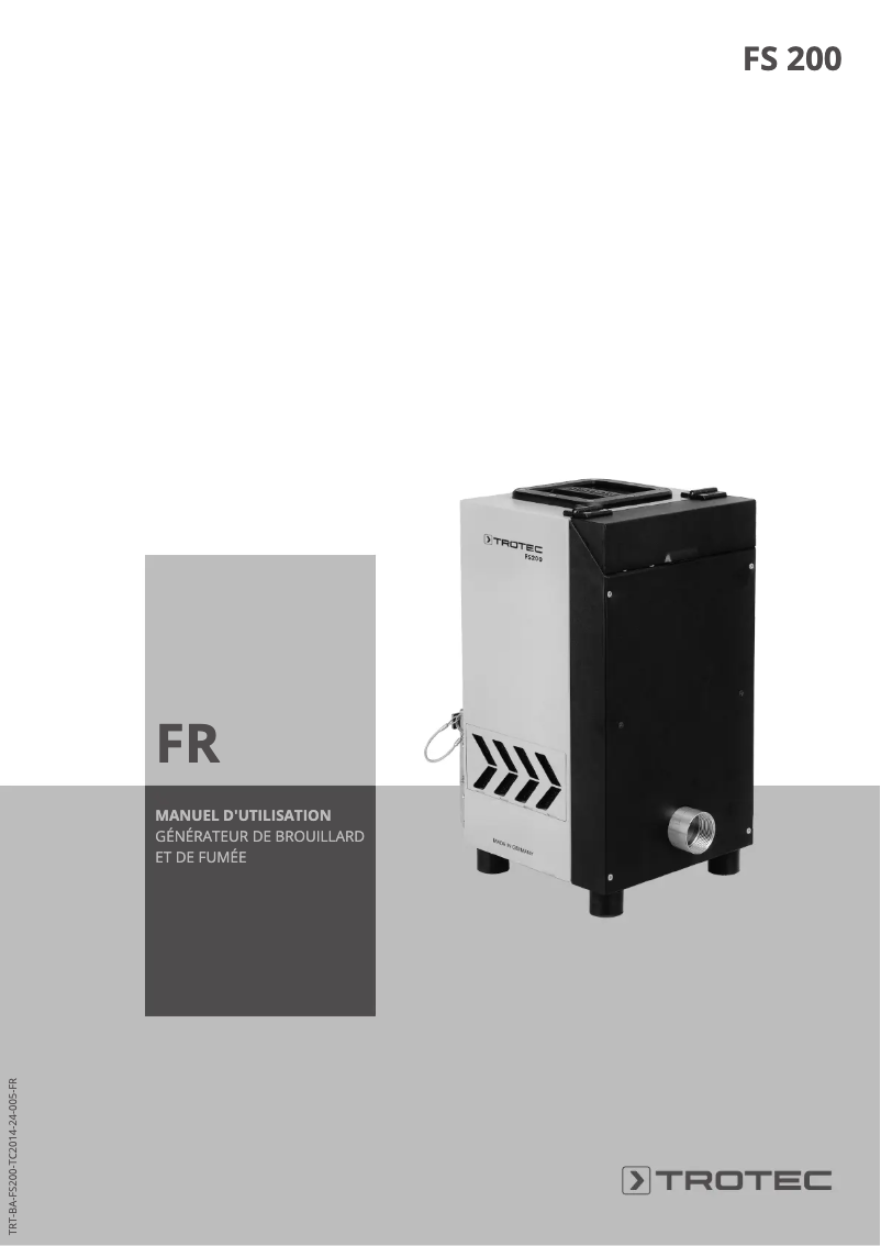 Página 1 del manual Manual de usuario Trotec FS200