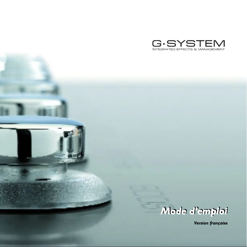 Page 1 of the manual User Manual TC Electronic G-System