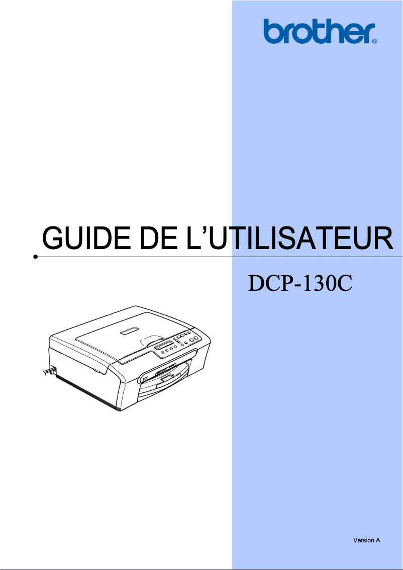 Page 1 de la notice Manuel utilisateur Brother DCP-130C