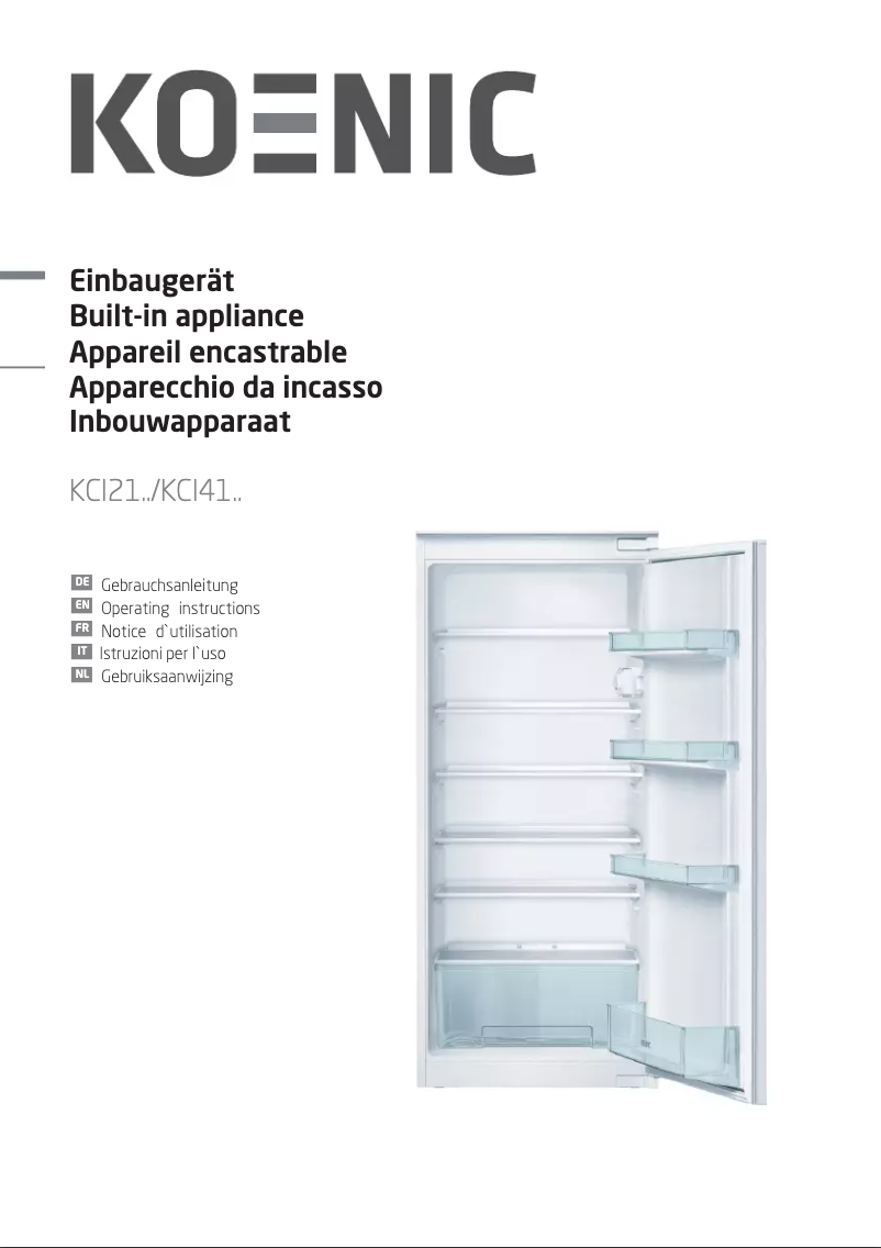 Image de la première page du manuel de l'appareil KCI21535
