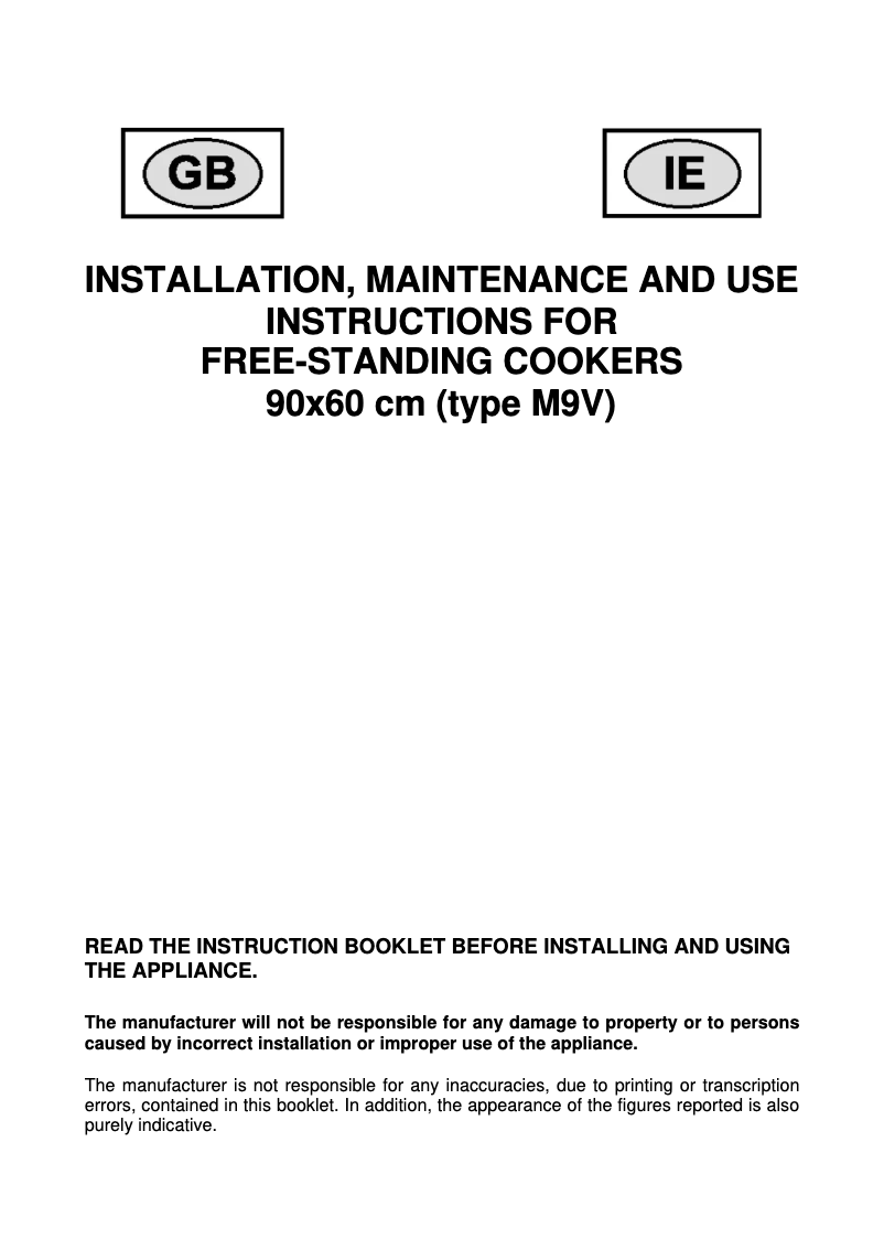 Page 1 de la notice Manuel utilisateur Bertazzoni A90 5 MFE XE NE