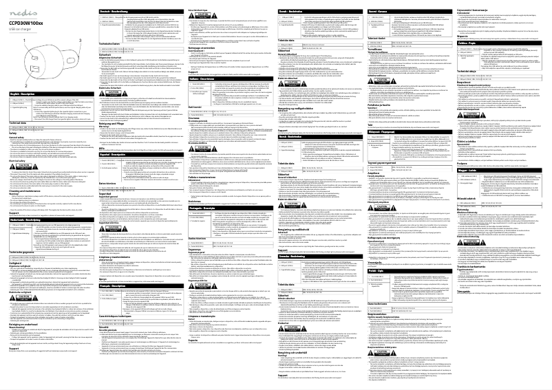 Page 1 de la notice Manuel utilisateur Nedis CCPD30W100BK