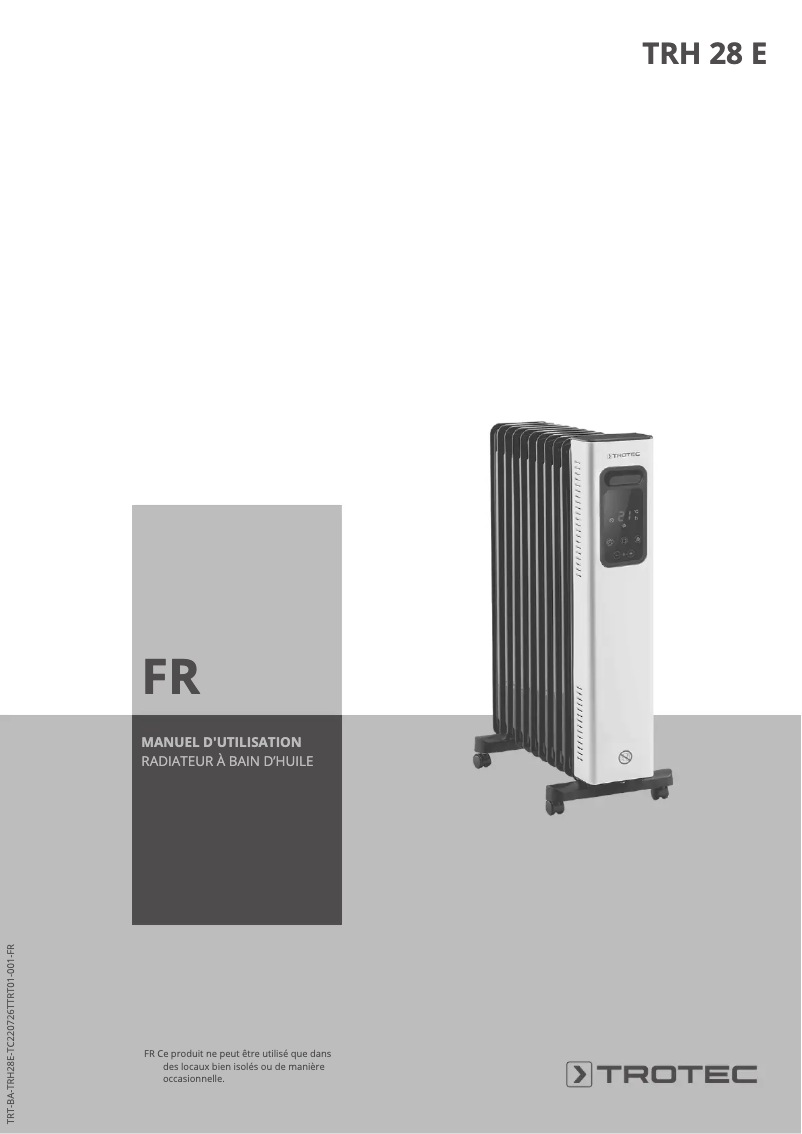 Página 1 del manual Manual de usuario Trotec TRH 28 E