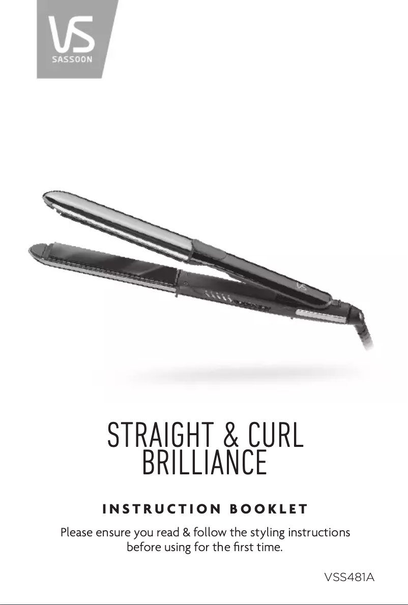 Image de la première page du manuel de l'appareil VSS481A