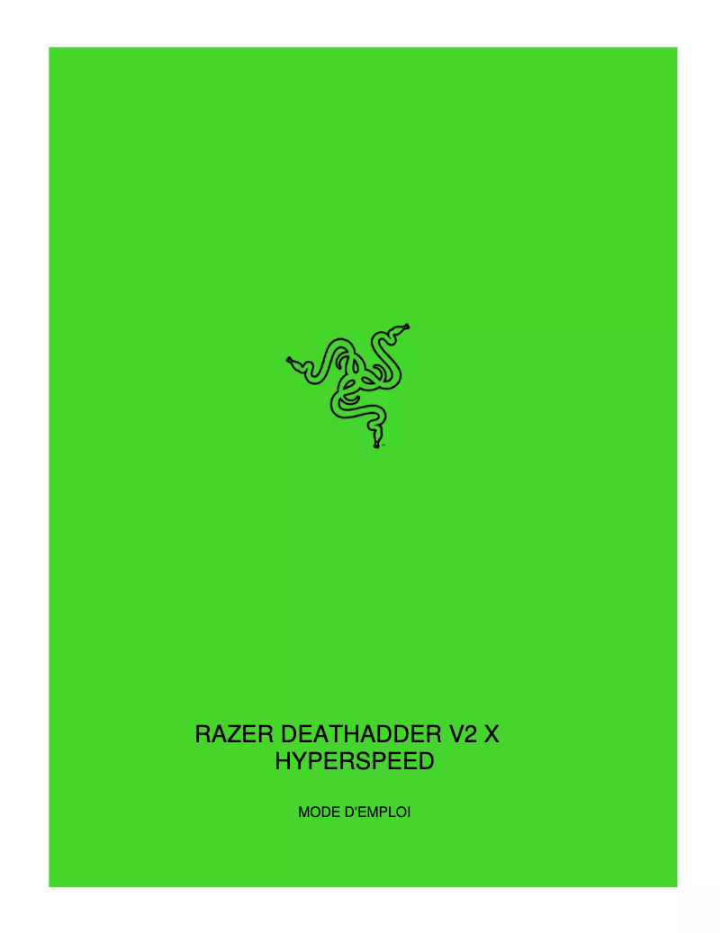Page 1 de la notice Manuel utilisateur Razer DeathAdder V2 X HyperSpeed