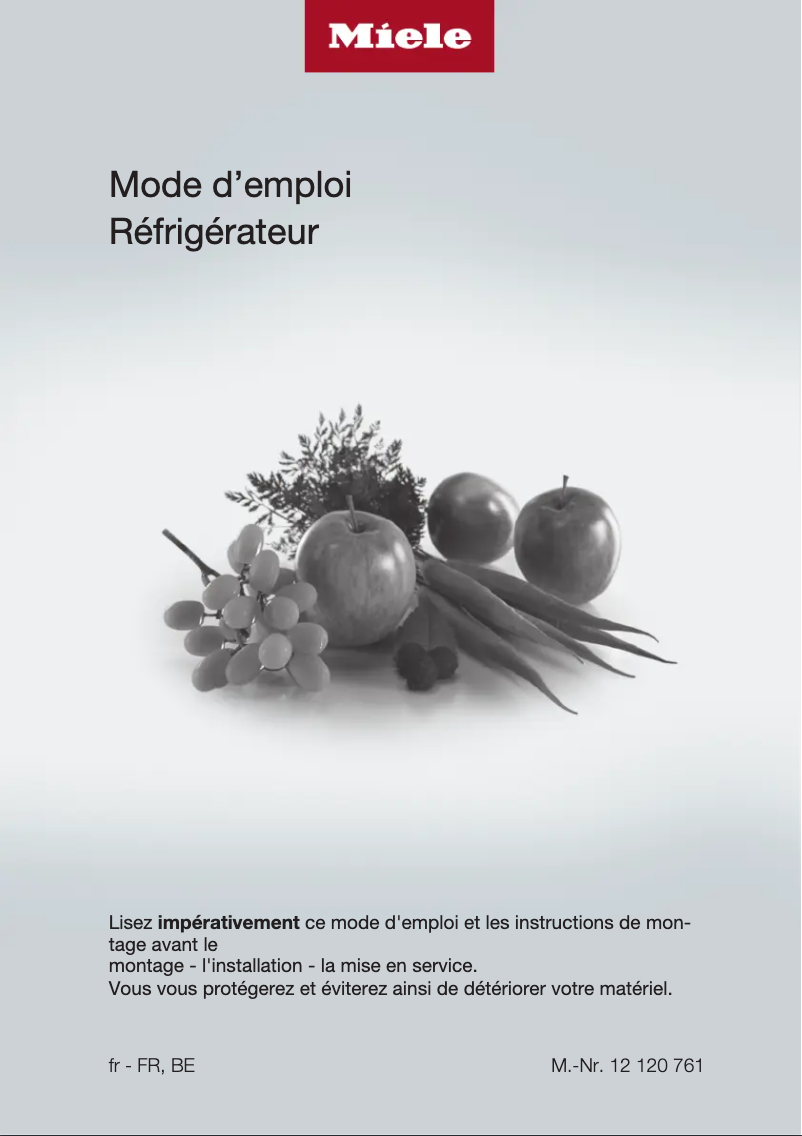 Page 1 de la notice Manuel utilisateur Miele KS 4383 ED