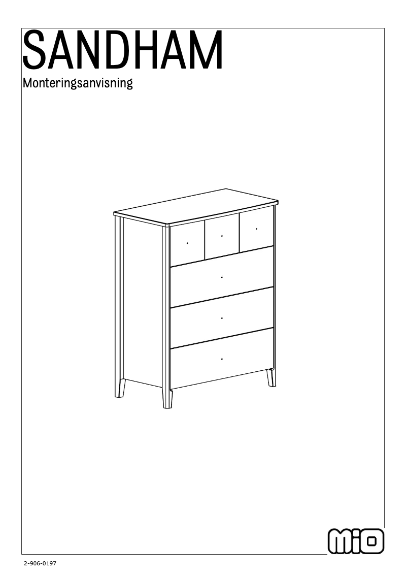 Page 1 de la notice Manuel utilisateur Mio Sandhamn