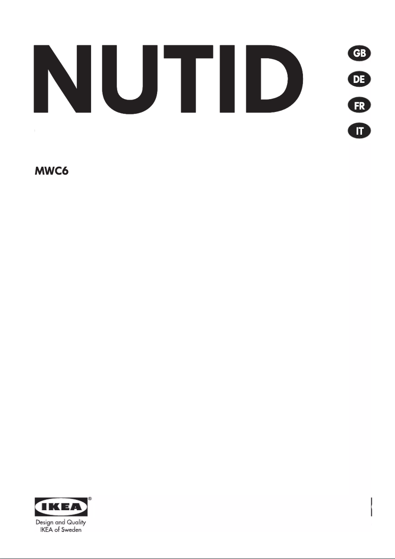 Page 1 de la notice Manuel utilisateur Ikea NUTID MWC6