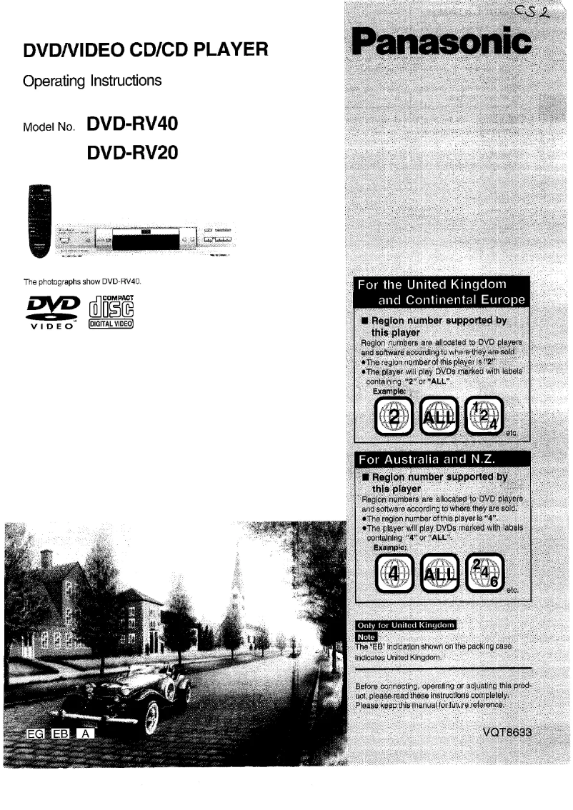 Página 1 del manual Manual de usuario Panasonic DVD-RV40