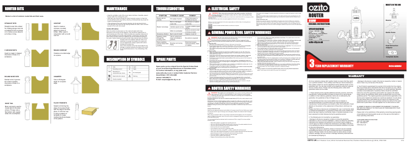 Image de la première page du manuel de l'appareil ROU-5000U