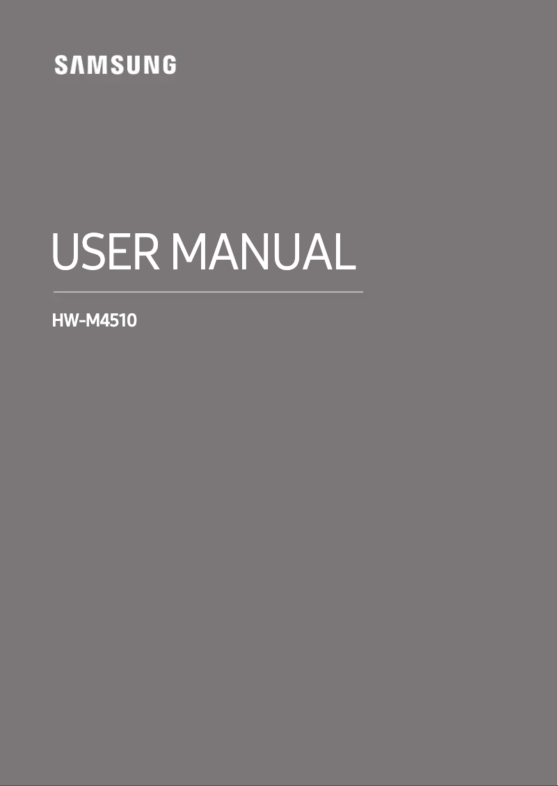 Image de la première page du manuel de l'appareil HW-M4510