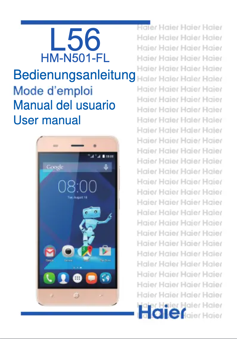 Page 1 de la notice Manuel utilisateur Haier L56