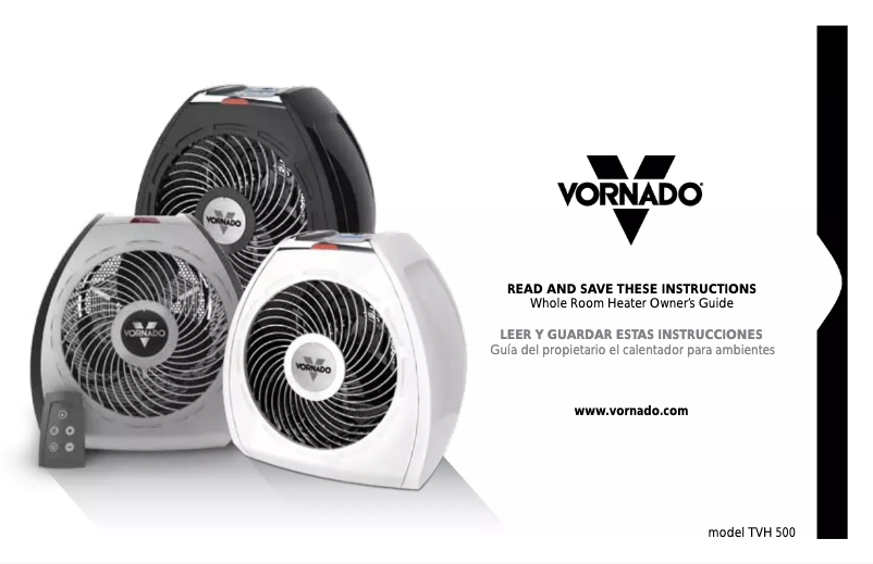 Page n°1 - Manuel utilisateur Vornado TVH500