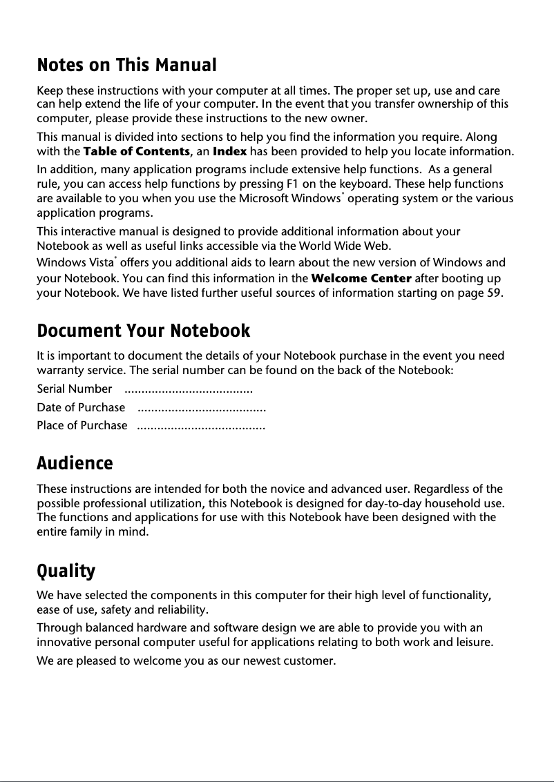 Page 1 de la notice Manuel utilisateur Medion AKOYA E6221 (MD 97882)