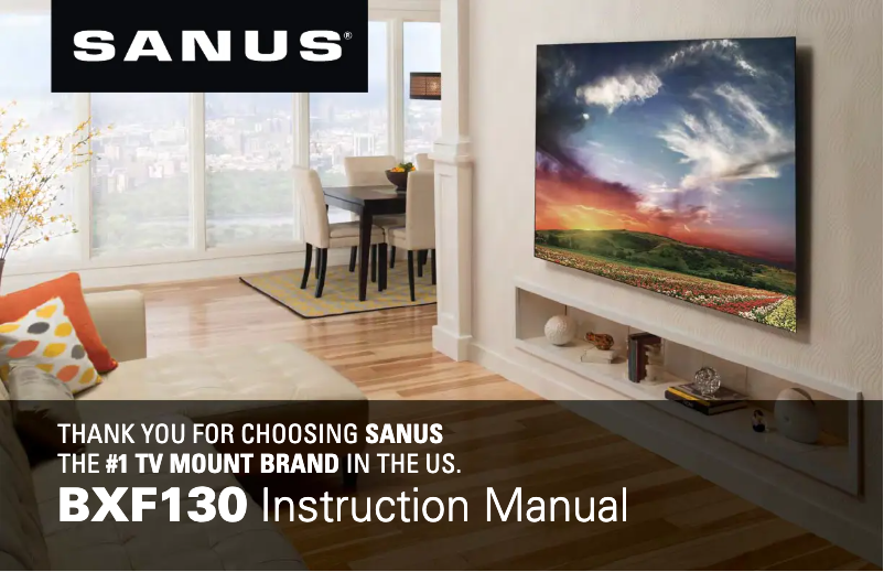 Page 1 de la notice Manuel utilisateur Sanus BXF130