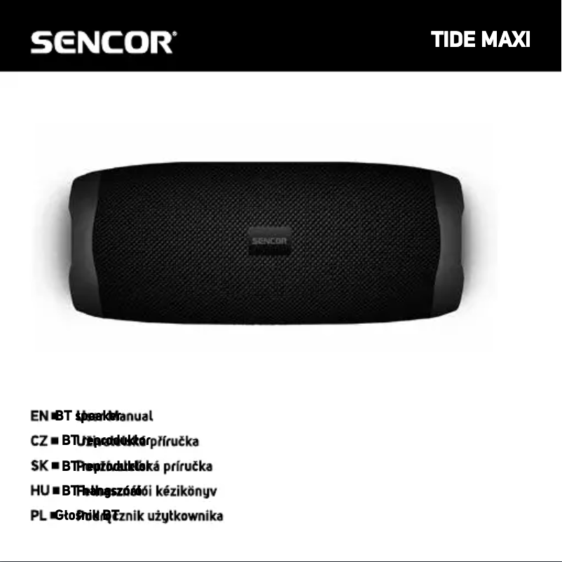 First page image of the manual for SSS 5400 TIDE MAXI