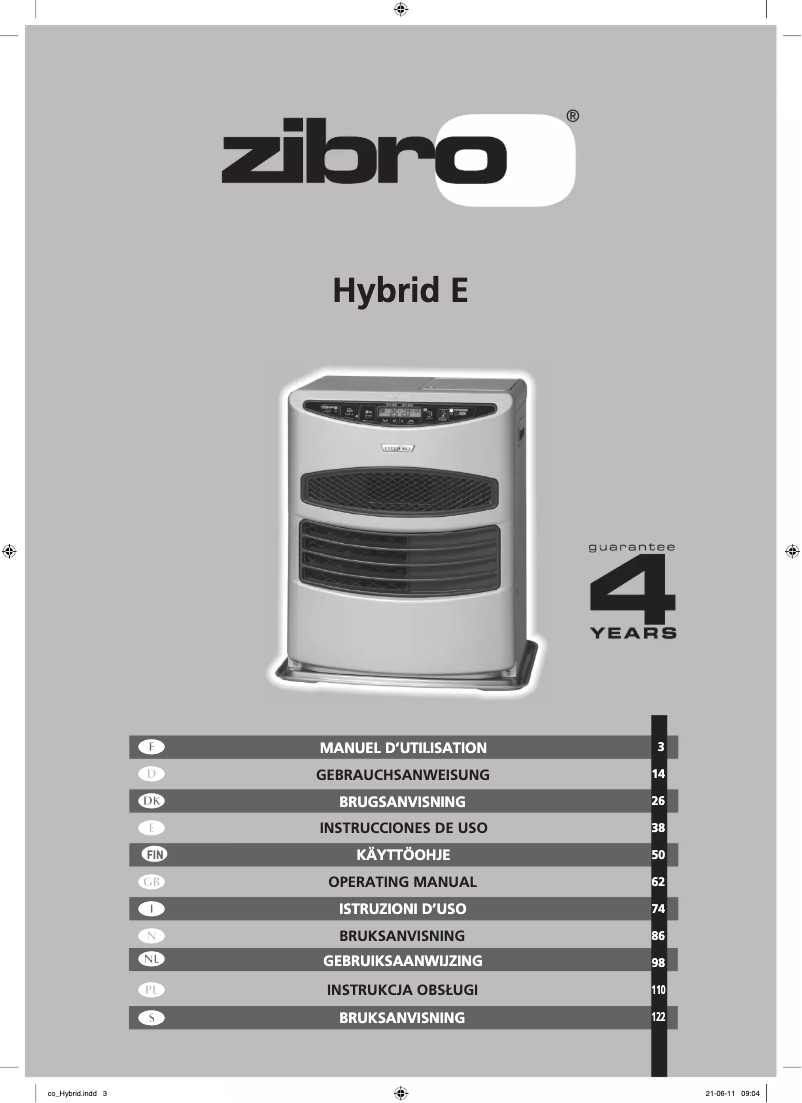 Image de la première page du manuel de l'appareil Hybrid E