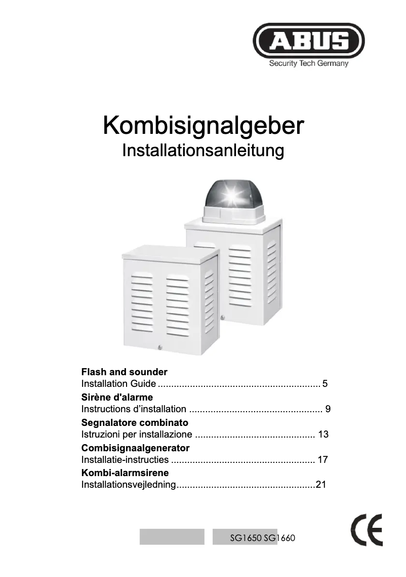 Image de la première page du manuel de l'appareil SG1650