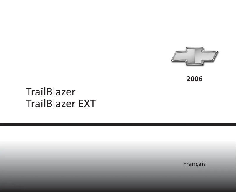 Image de la première page du manuel de l'appareil Trailblazer (2006)