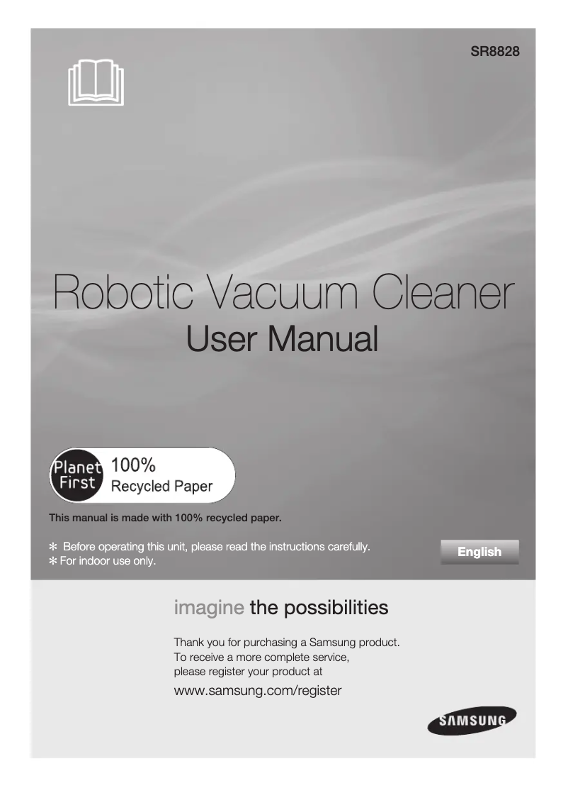 Page 1 de la notice Manuel utilisateur Samsung SR8828