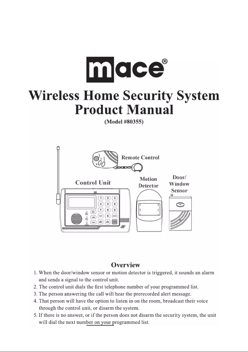 Página 1 del manual Manual de usuario Mace 80355