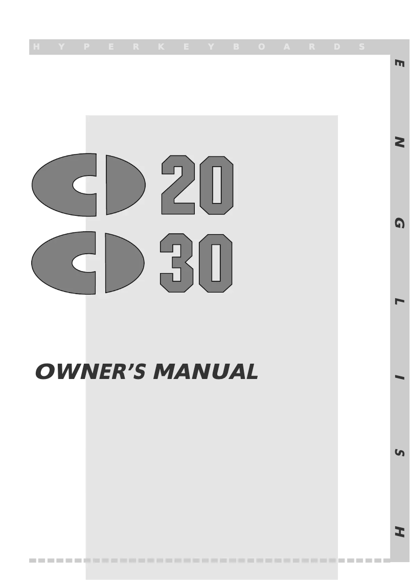 Image de la première page du manuel de l'appareil CD20